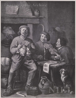 Interior of an Inn with Peasants Drinking and Making Music