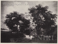 Wooded Landscape with a Cottage and Figures on a Path