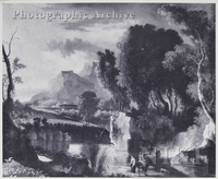 Mountainous River Landscape with Figures in the Foreground