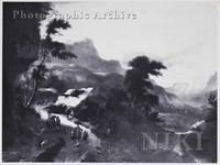 Mountainous Landscape with Travellers on a Path