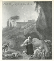 Herdswomen with Cattle and Sheep in a Landscape