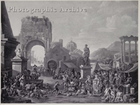 Capriccio of Roman Ruins with a Market Scene