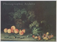Still Life of Fruit with Grapes in a Basket