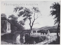 Southern River Landscape with Figures by a Bridge