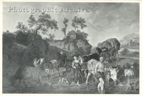Landscape with Figures, Cows and Wagon