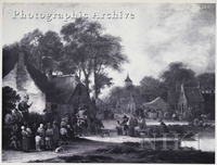 Market Scene in a Dutch Village