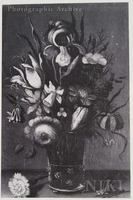 Flowers in a Vase with a Grasshopper