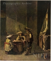 Guardroom with Soldiers Playing Cards on a Drum