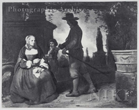 Young Couple and a Boy in a Roman Garden