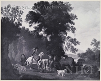 Hunting Party in a Wooded Landscape