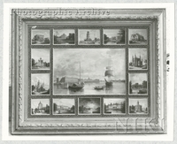 Sailing-ships off a Harbour Surrounded by Miniature Views of Castles