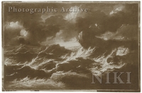 Man-of-war off a Rocky Coast in a Storm