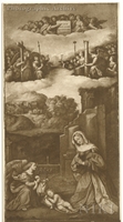 Adoration of the Christ Child by Mary with Angels and the Instruments of the Passion