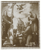 Adoration of the Christ Child by Mary and Joseph, and Saints Philiph, John the Evangelist and Jerome
