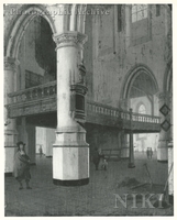 Interior of the Oude Kerk in Delft with Organ Loft