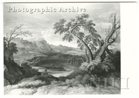 Landscape with a Lake, Figures, a Fisherman and Two Citadels on Capes