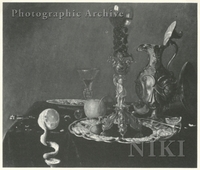 Still Life with a Peeled Lemon and Other Fruit, a Silver Plate and Rummers