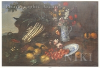 Still life of Flowers, Fruit and Vegetables