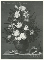 Flowers in a Vase with Shells