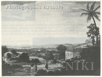 Brazilian Landscape with Buildings and Figures