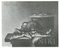 Still Life of Fish on a Wooden Ledge
