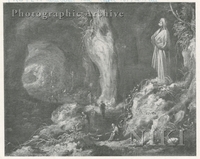 Grotto with Figures and a Statue in the Foreground